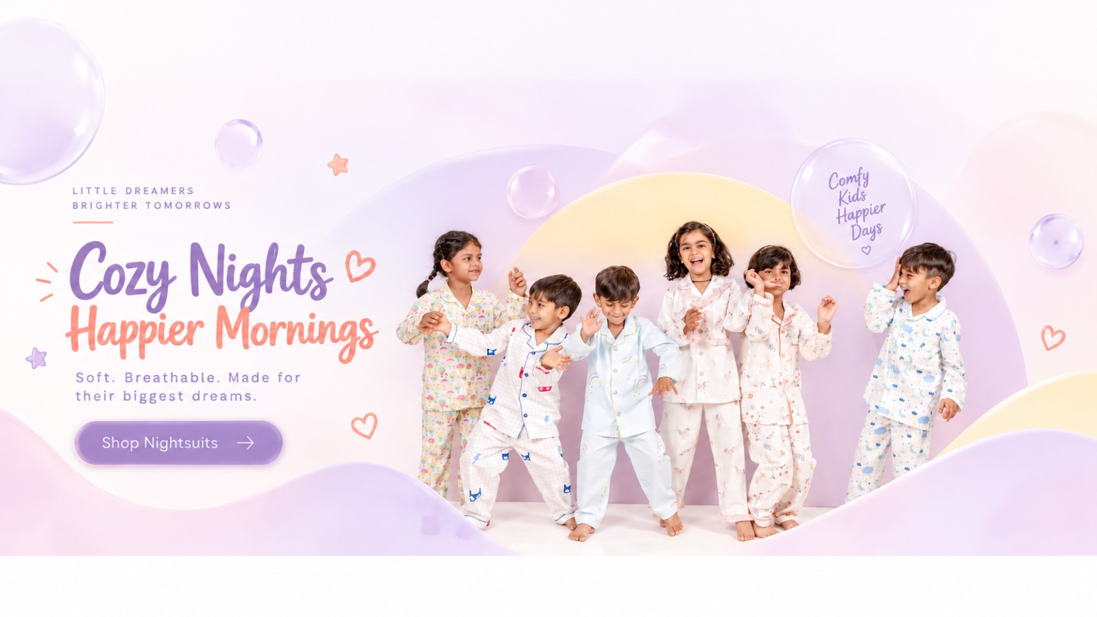 Cozy Nights, Happier Mornings - Peaches & Plums 100% Cotton Sleepwear