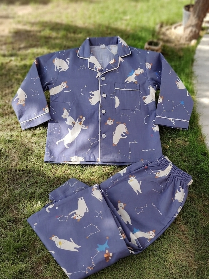 Fluffy Cats Night Suit