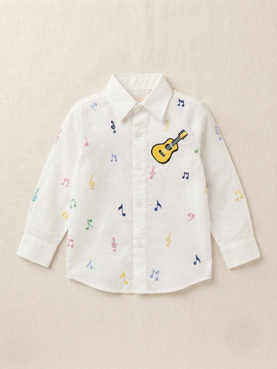 Little Musician Cotton Shirt