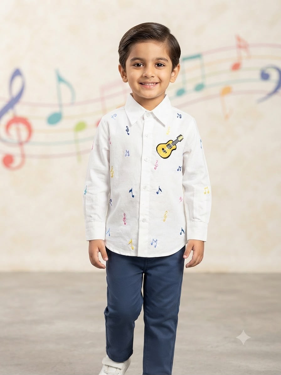 Little Musician Cotton Shirt