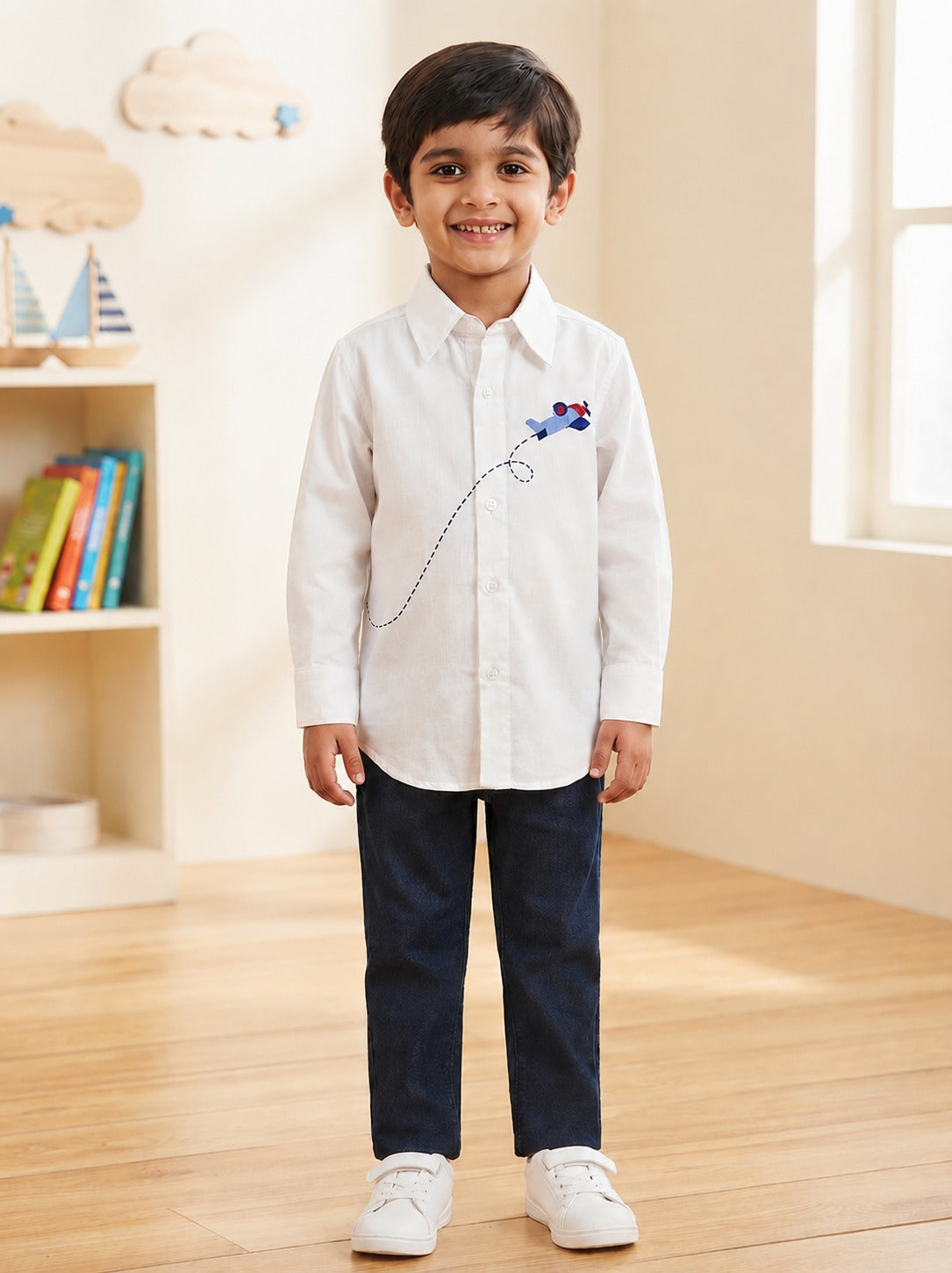 Little Pilot Cotton Shirt